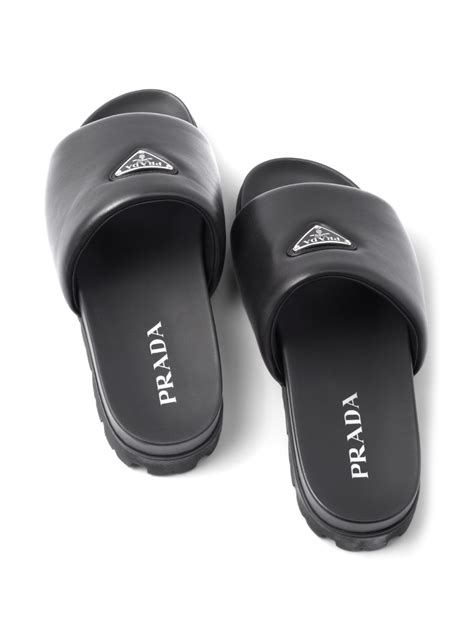 prada flip flops women|prada fluffy slides.